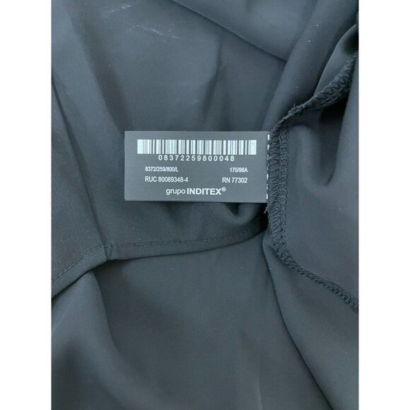 Zara Women Top Blouse Shirt Large L Black Sheer Combination 8372/259 NWT - Picture 5 of 11